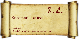 Kreiter Laura névjegykártya