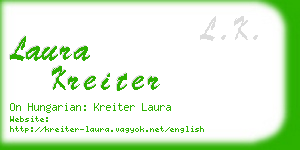 laura kreiter business card